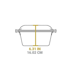 5 Quart Cast Iron Double Dutch Oven